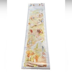 Vintage 1984 Beatrix Potter Rainbow Designs Growth Chart Printed In England New